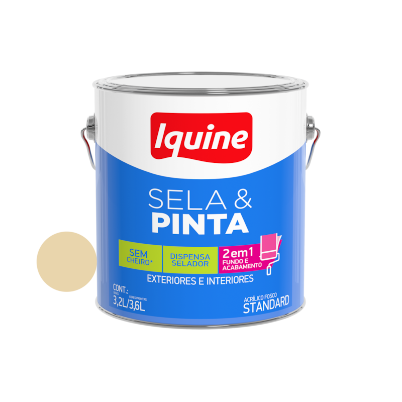 Tinta Sela e Pinta Marfim 3,6L Iquine