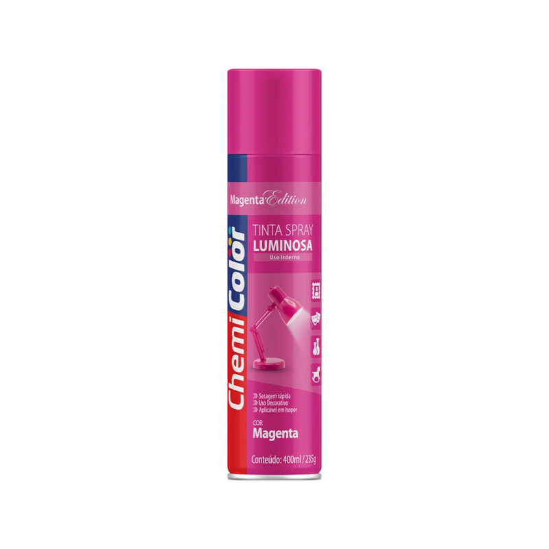 Tinta Spray Magenta Luminosa 400ml Chemicolor