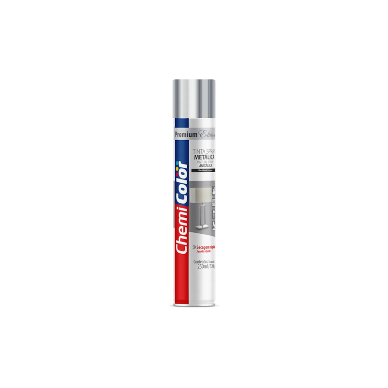 Tinta Spray Metálica Cromada 400ml Chemicolor
