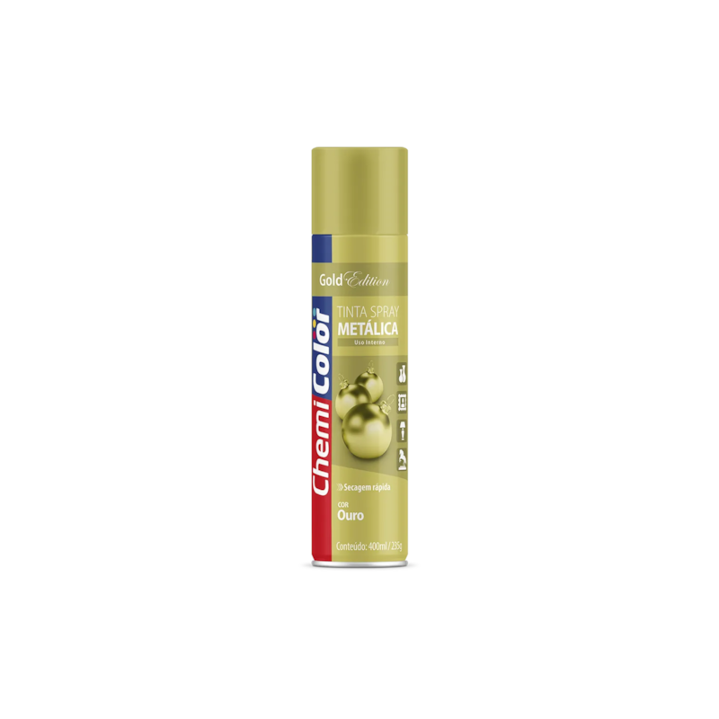 Tinta Spray Metálica Ouro 400ml Chemicolor