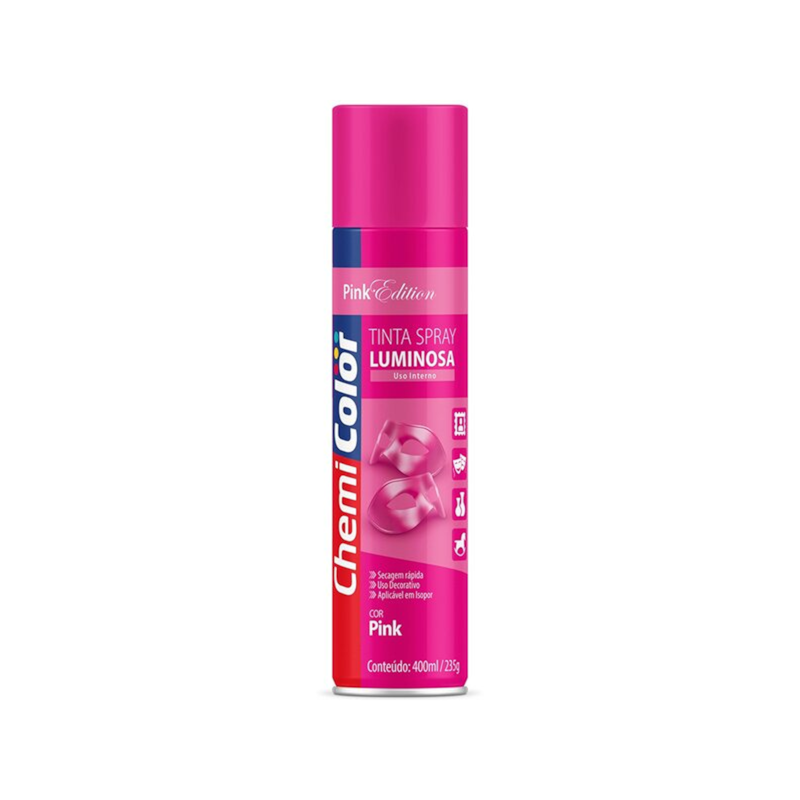 Tinta Spray Pink Luminosa 400ml Chemicolor