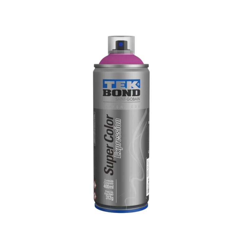 Tinta Spray Street Art Roxo Puro 400ML Tekbond