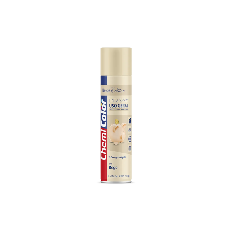 Tinta Spray Uso Geral Bege 400ml Chemicolor