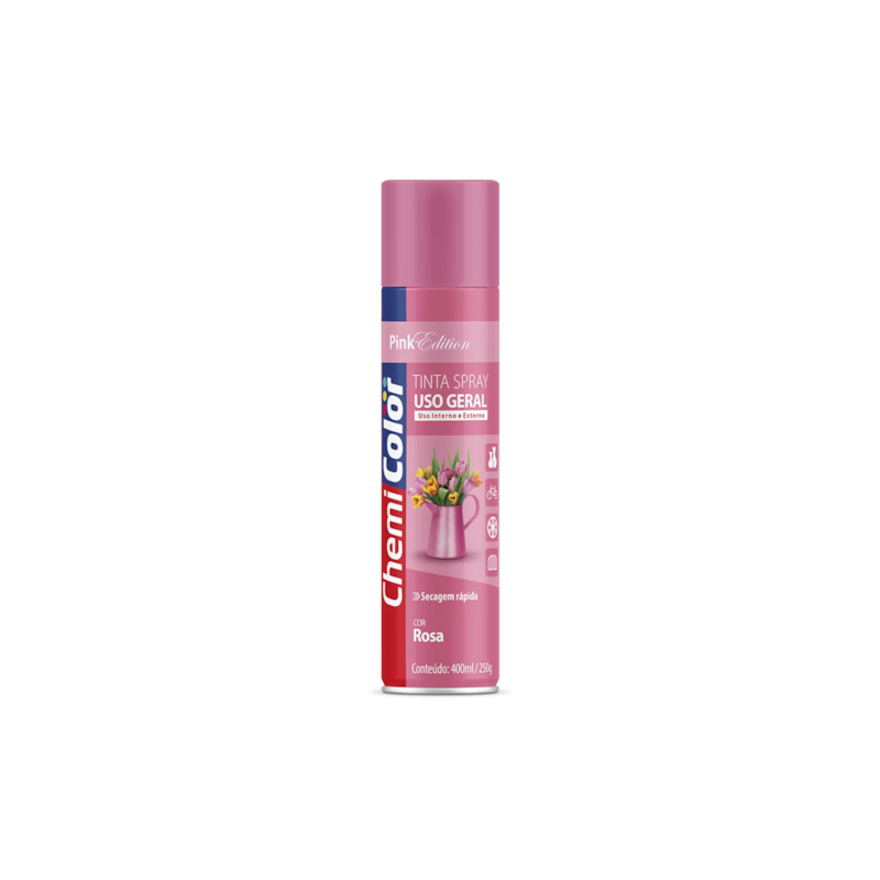 Tinta Spray Uso Geral Rosa 400ml Chemicolor