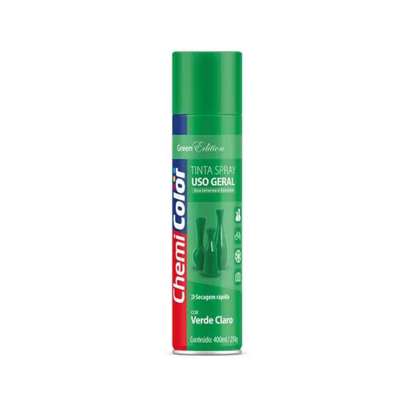 Tinta Spray Uso Geral Verde Claro 400ml Chemicolor