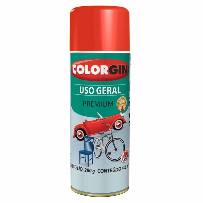 Tinta Spray Uso Geral Vermelho 400ml Colorgin