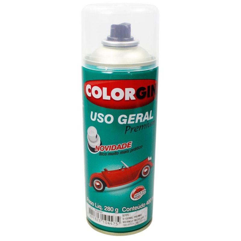 Tinta Spray Uso Geral Verniz 400ml Colorgin