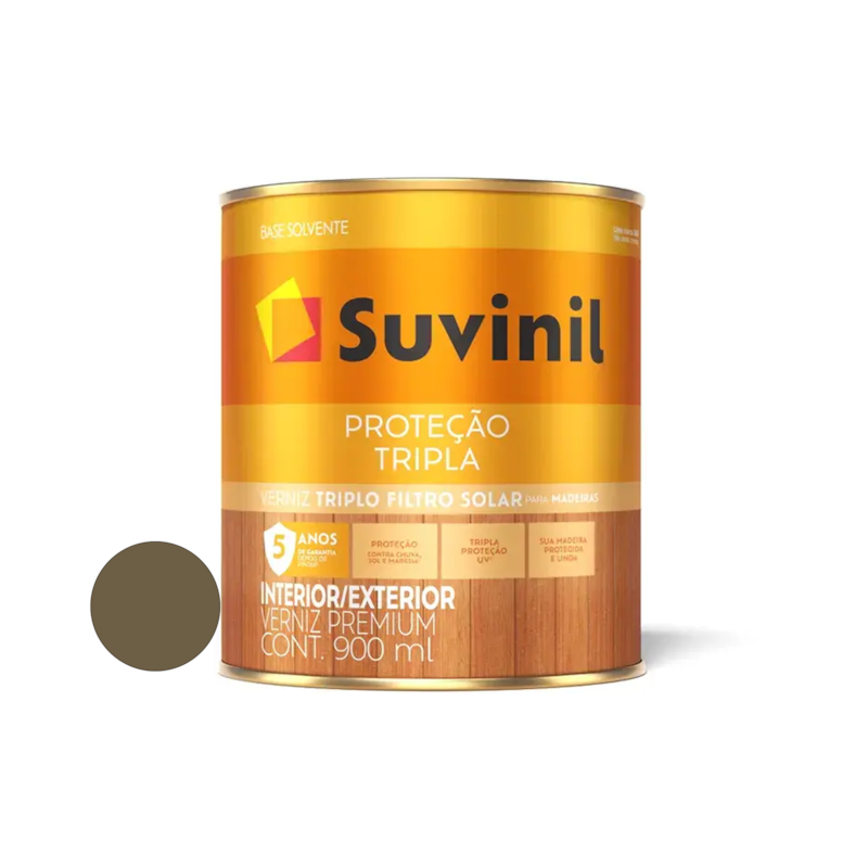Tinta Verniz Proteção Tripla Brilhante Nogueira 0,9L Suvinil