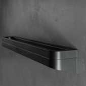 Toalheiro Parede 55cm Eleve Preto Ou