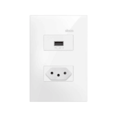 Tomada 2P+T 10A + USB 2.1A L35 Simon