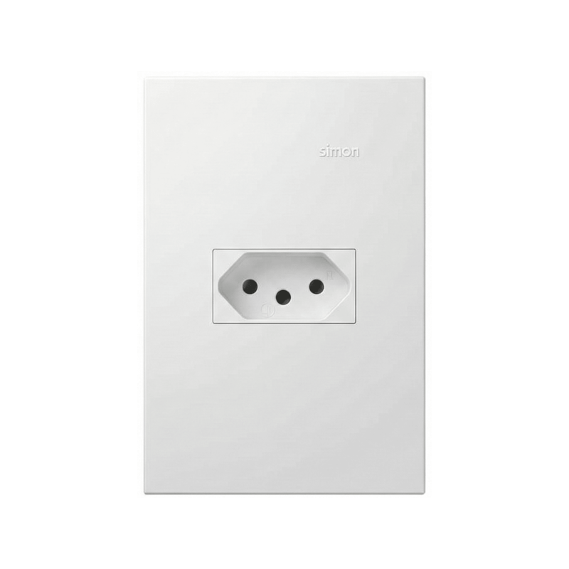 Tomada 2P+T 20A Branco Fosco 35 Simon