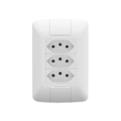 Tomada Aria 3 Seções 20A Tramontina Tomada Aria 3 Seções 20A Tramontina