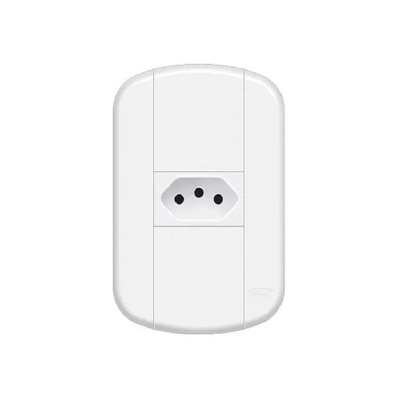 Tomada Blanc 1 Seção 2P+T 10A/250V Fame