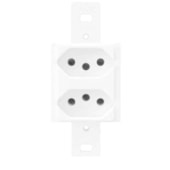 Tomada Blanc 2 Seções sem Placa 2PT 20A Ref 1338 Fame Tomada Blanc 2 Seções sem Placa 2PT 20A Ref 1338 Fame