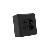 Tomada Dupla Sobrepor 20A Preto Enerbras Tomada Dupla Sobrepor 20A Preto Enerbras