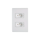 Tomada Liz 2 Seções 2PT 10A Tramontina  Tomada Liz 2 Seções 2PT 10A Tramontina