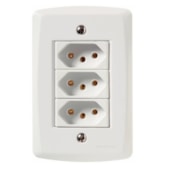 Tomada Lux2 3 Seções 20A Tramontina Tomada Lux2 3 Seções 20A Tramontina