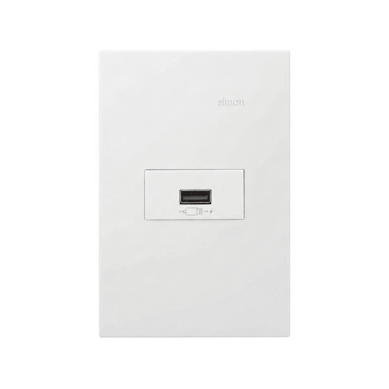 Tomada USB 2.1A Turbo Branco Fosco 35 Simon