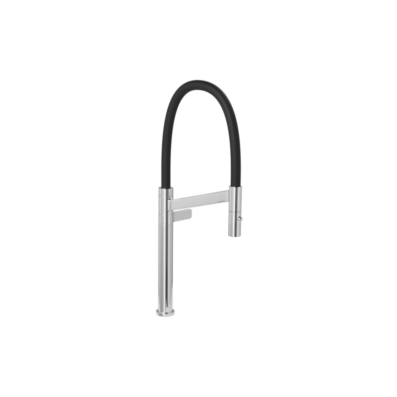 Toneira de Mesa para Cozinha Bica Alta Colore Cromado e Preto Deca