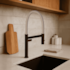 Torneira Cozinha de Mesa Bica Alta Colore Black Matte e Fendi 1189.BL.MT.FD Deca