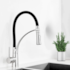 Torneira Cozinha Gourmet Monocomando Flexível Preta Premium Stillus Home