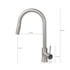 Torneira Cozinha Gourmet Touch Sensível Ao Toque Escovada Stillus Home