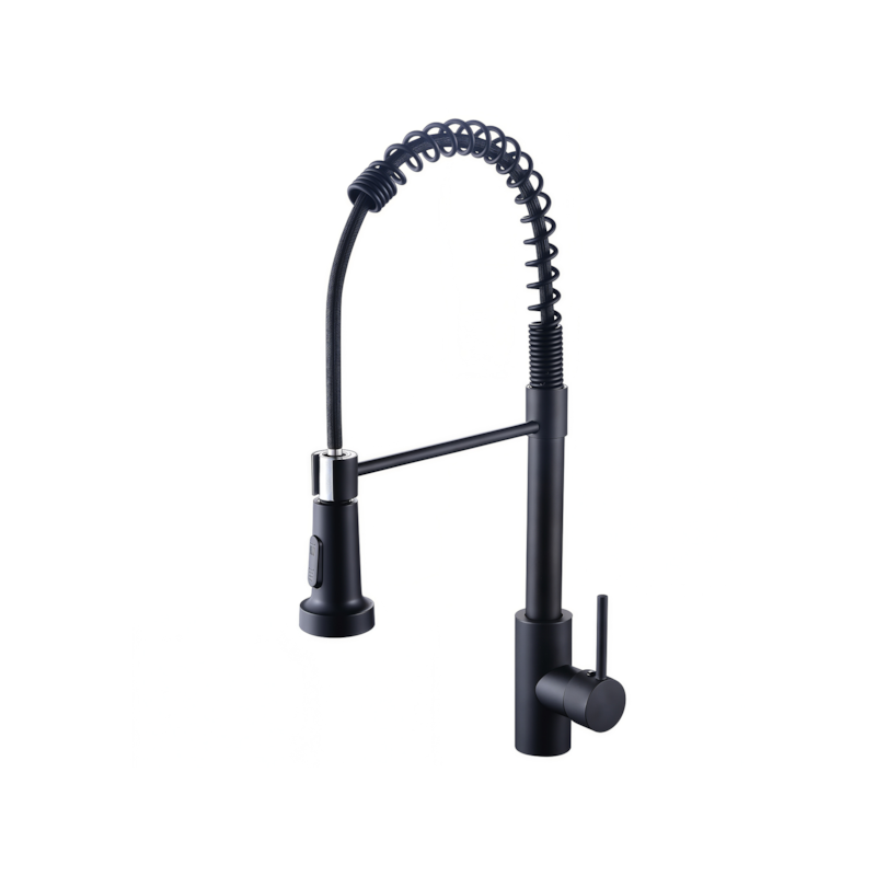 Torneira Cozinha Monocomando Flexível de Mesa 1/4 de Volta Black FMLT1753B Casa OK