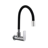 Torneira de Cozinha Parede ABS Preto Cromado Casa Ok  Torneira de Cozinha Parede ABS Preto Cromado Casa Ok