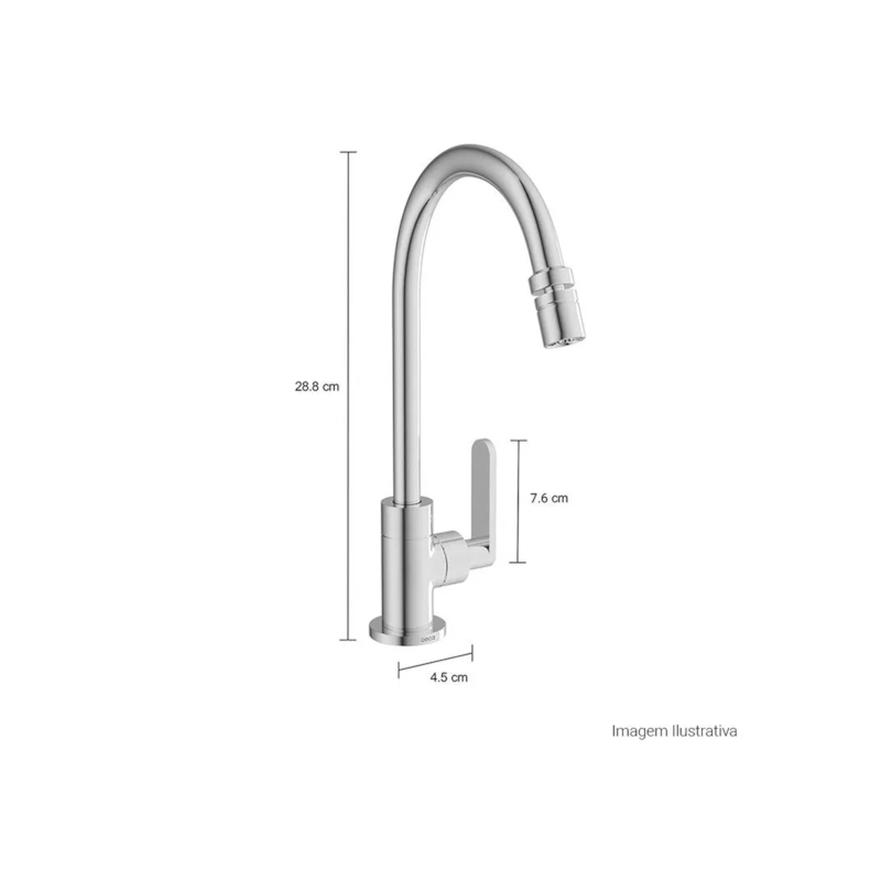 Torneira de Mesa para Cozinha Flex Plus 1167.C21 Deca