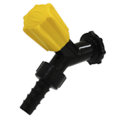 Torneira Jardim Preta/Amarela 3/4 Durin  Torneira Jardim Preta/Amarela 3/4 Durin