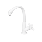 Torneira Lavatório de Mesa Plástico Bica Alta Cross Branca Tigre