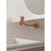 Torneira Lavatório de Parede Rosê Gold Mate Basic Celite