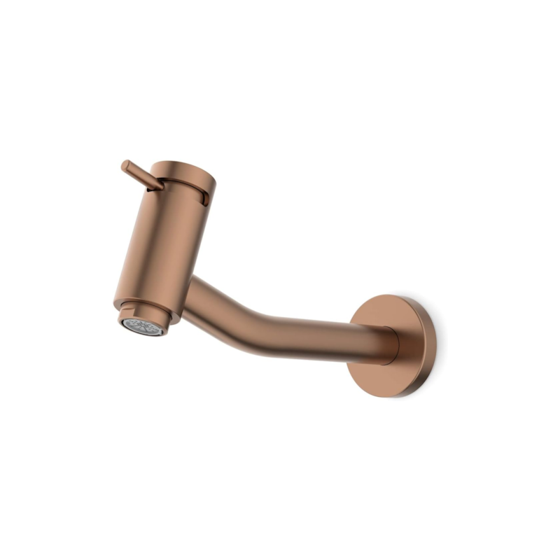 Torneira Lavatório de Parede Rosê Gold Mate Basic Celite