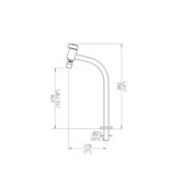 Torneira para Cozinha de Mesa Bica Alta Ice 1166 PF82 Perflex