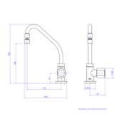 Torneira para Cozinha de Mesa Targa 1167.C40 Cromado Deca