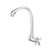 Torneira Plástica Cross para Cozinha de Parede Bica Alta Cromado Tigre