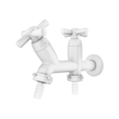 Torneira Plástica Cross para Tanque/Máquina Branco Tigre