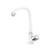 Torneira Plástica Orbe para Cozinha de Mesa Bica Alta Branco/Cromado Tigre