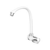 Torneira Plástica Orbe para Cozinha de Parede Bica Alta Branco/Cromado Tigre