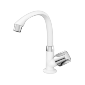 Torneira Plástica Orbe para Lavatório de Mesa Bica Alta Branco/Cromado Tigre