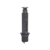 Torre de Tomada de Embutir 2 Módulos Energia + 1 USB Preto Soprano