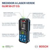 Trena Laser Verde GLM 50-27 CG com Bluetooth Bosch