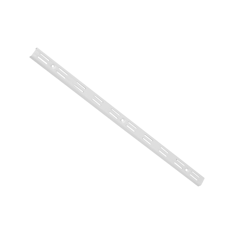 Trilho Duplo Branco 100cm para Suporte de Prateleira Prat-K