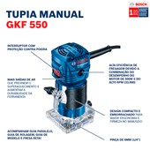 Tupia GKF 550W 220V com 2 Pinças Bosch