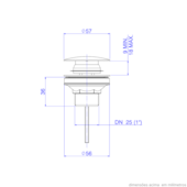 Válvula de Escoamento Click para Lavatório Cromado 1601.C.CLI Deca