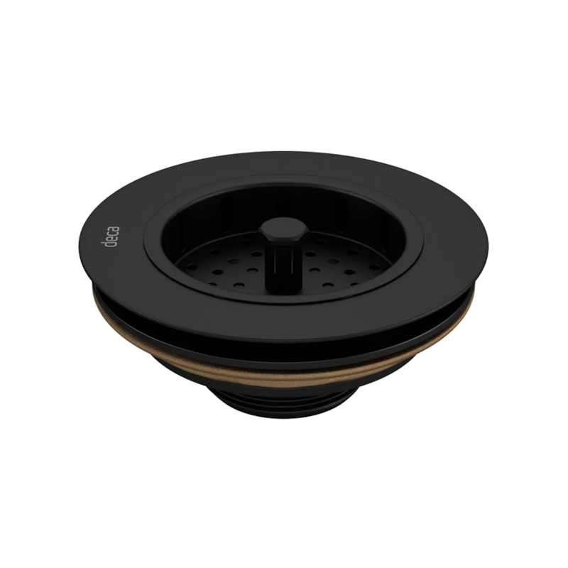 Válvula de Escoamento Cozinha 4 1/2 1622 Black Matte Deca