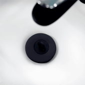 Válvula Lavatório Tampa Silicone Preto 7/8" Qualiz