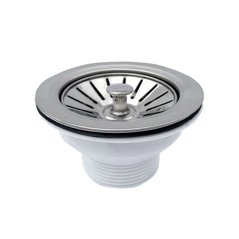 Válvula para Cozinha Americana em Aço Inox 3.1/2" Cromado Qualiz