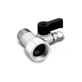 Válvula Rosca Macho 1/2"x1/2" Fêmea Saída para Mangueira 1/4" Hidrofiltros 