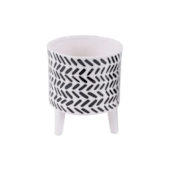 Vaso Cachepot Pieds Chavron 10x15cm Cerâmica Wincy
